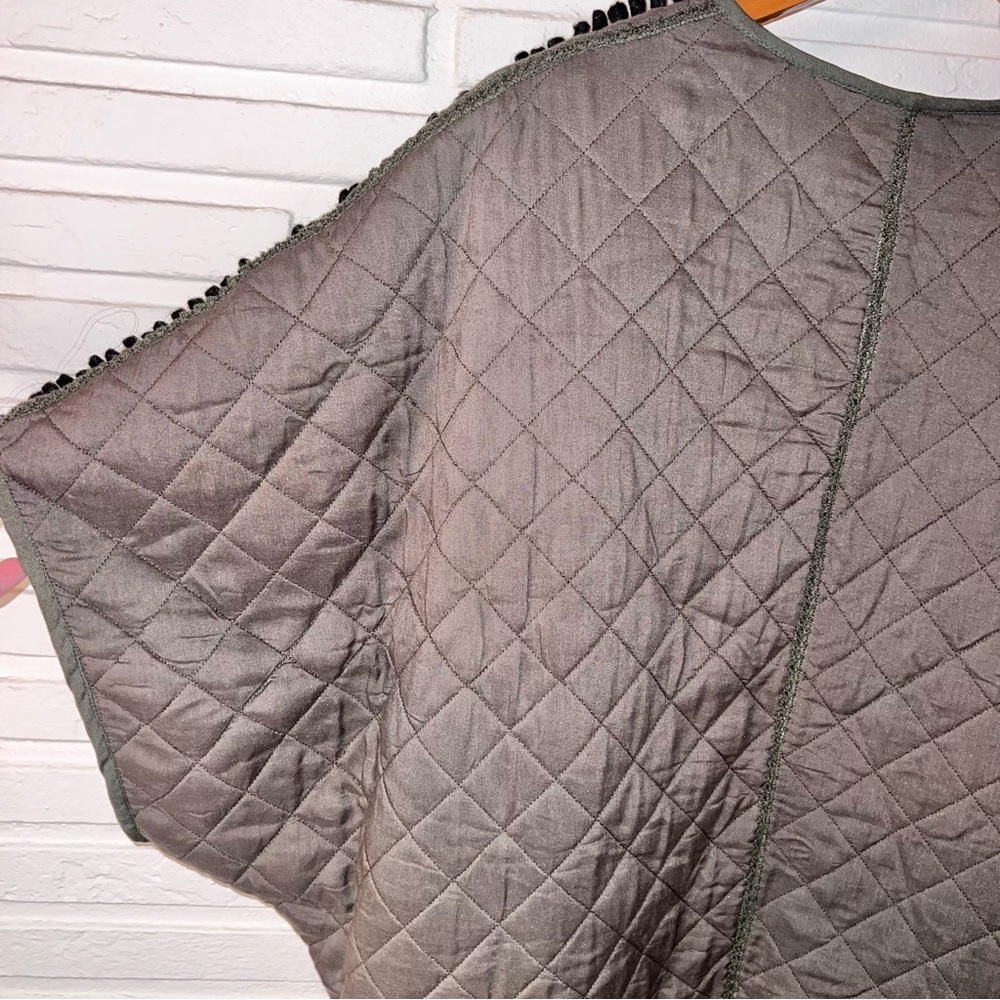 Anthropologie Blank London Army Green Beaded Quilted Kerviona Jacket - Picture 4 of 10